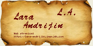 Lara Andrijin vizit kartica